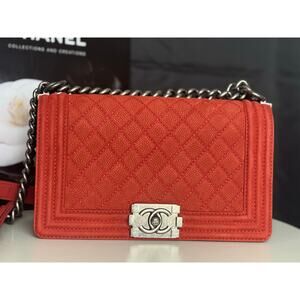Chanel Le Boy Medium Suede Caviar